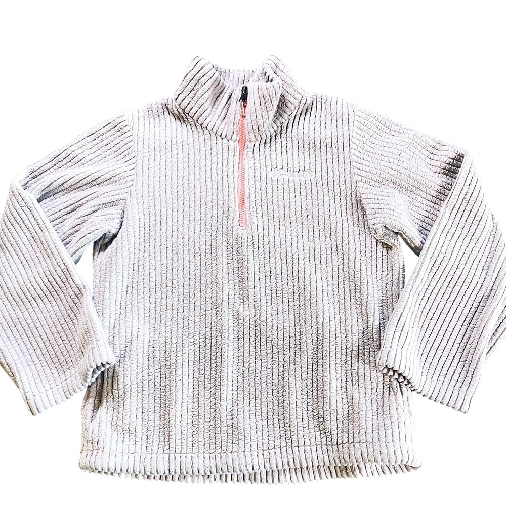 Columbia Quarter Zip Pullover Jacket Kids Size Large 14/16 light pink
